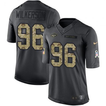 Jets #96 Muhammad Wilkerson Black Youth Stitched NFL Limited 2016 Salute to Service Jersey
