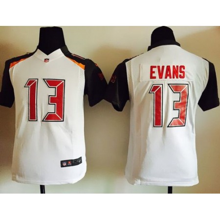 Buccaneers #13 Mike Evans White Youth Stitched NFL New Elite Jersey