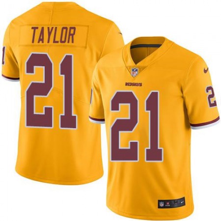 Redskins #21 Sean Taylor Gold Youth Stitched NFL Limited Rush Jersey