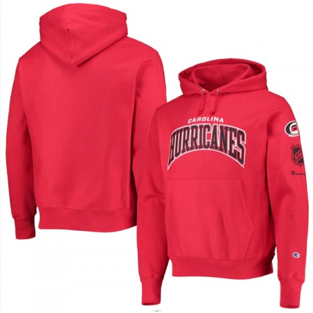 Men's Carolina Hurricanes Red Champion O&B Capsule II Pullover Hoodie