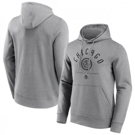 Men's Chicago Blackhawks Grey College Stamp Hoodie