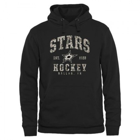 Men's Dallas Stars Black Camo Stack Pullover Hoodie