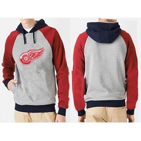 Detroit Red Wings Pullover Hoodie Grey & Red