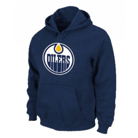 NHL Edmonton Oilers Big & Tall Logo Pullover Hoodie Dark Blue