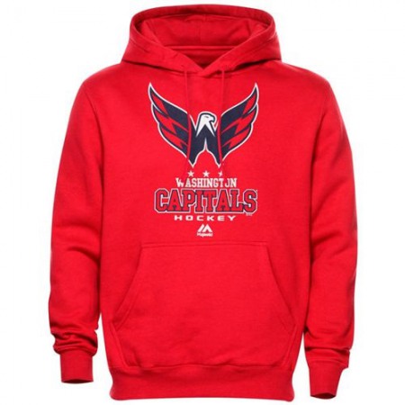 Washington Capitals Majestic Critical Victory VIII Fleece Hoodie Red