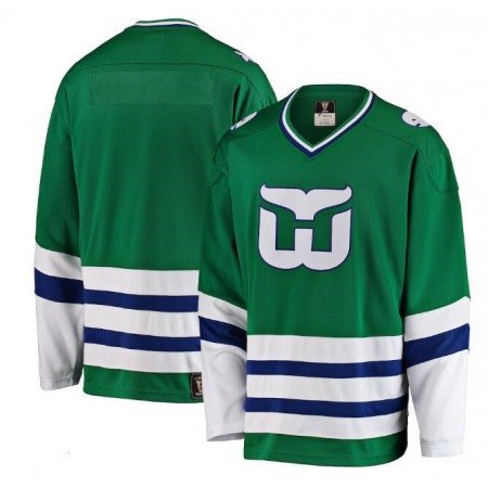 Youth Carolina Hurricanes Custom Green Hartford Whalers Stitched Jersey