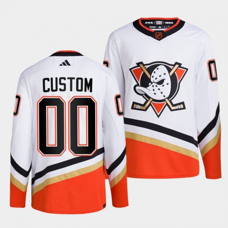 Men's Anaheim Ducks Custom White 2022-23 Reverse Retro Stitched Jersey