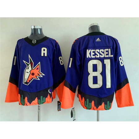 Men's Arizona Coyotes #81 Phil Kessel Purple Stitched Jersey