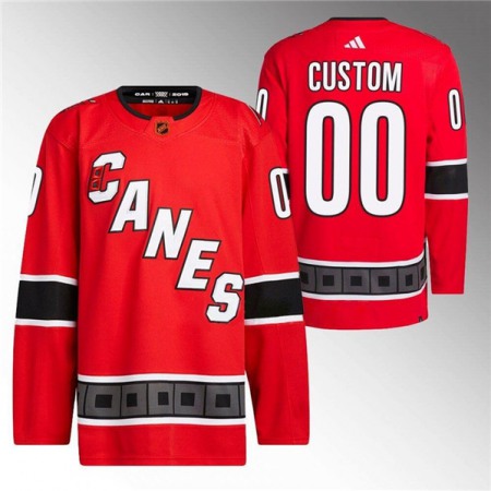 Men's Carolina Hurricanes Custom Red 2022-23 Reverse Retro Stitched Jersey