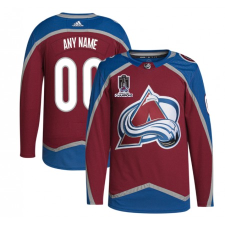 Men's Colorado Avalanche Avtive Player Custom 2022 Burgundy Stanley Cup Champions Patch Stitched Jersey