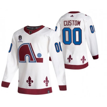 Men's Colorado Avalanche Avtive Player Custom 2022 White Stanley Cup Champions Patch Stitched Jersey