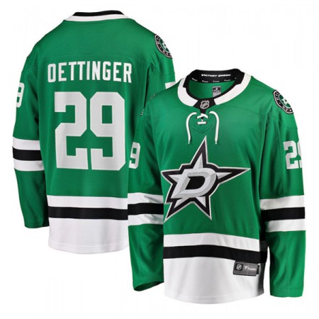 Men's Dallas Stars #29 Jake Oettinger Green Stitched Jersey