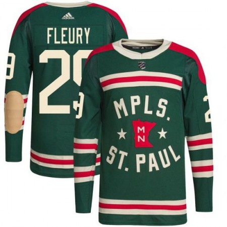 Men's Minnesota Wild #29 Marc-Andre Fleury Green Stitched Jersey