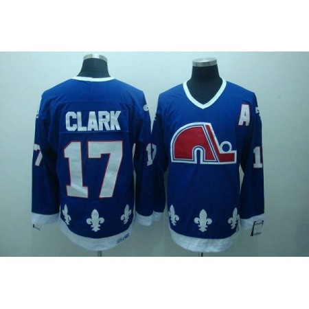 Men's Quebec Nordiques Custom Blue Throwback Stitched Jersey