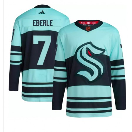 Men's Seattle Kraken #7 Jordan Eberle Ice Blue 2022-23 Reverse Retro Stitched Jersey