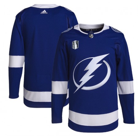 Men's Tampa Bay Lightning Blank 2022 Blue Stanley Cup Final Patch Stitched Jersey