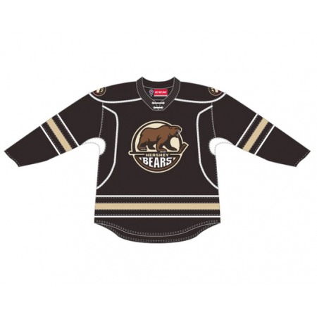 Men's Hershey Bears Custom Premier Brown Stitched Jersey