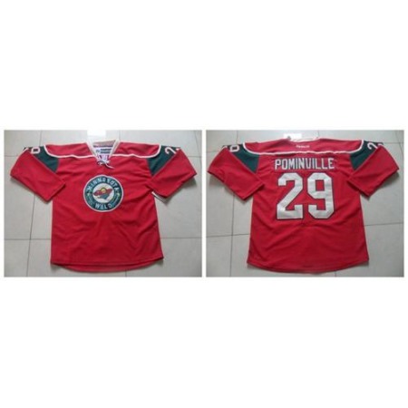 Wild #29 Jason Pominville Red Stitched NHL Jersey