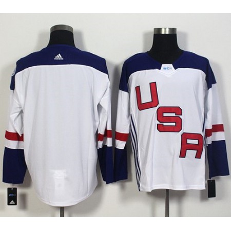 Team USA Blank White 2016 World Cup Stitched NHL Jersey