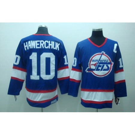 Jets #10 Dale Hawerchuk Stitched Blue CCM Throwback NHL Jersey